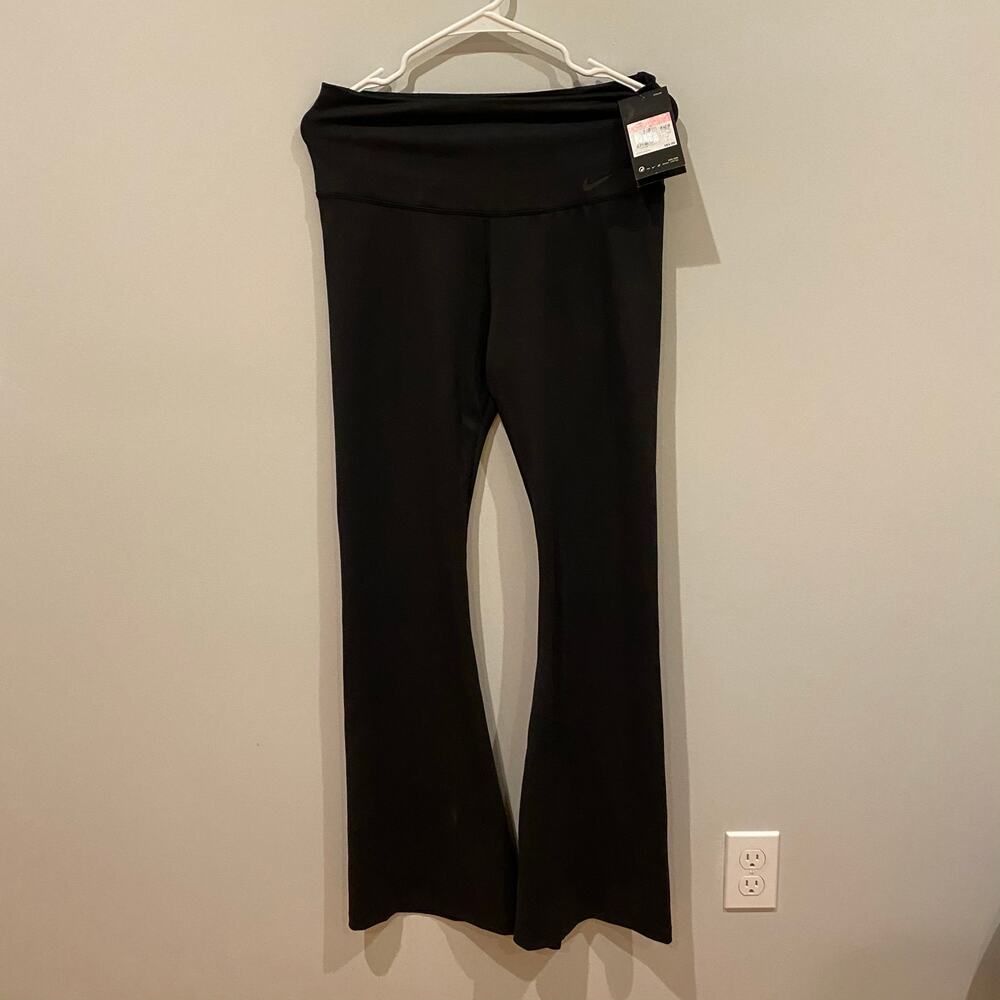 Nike Zenvy Rib Women's High-Waisted Full-Length Flared Leggings size Large BNWT